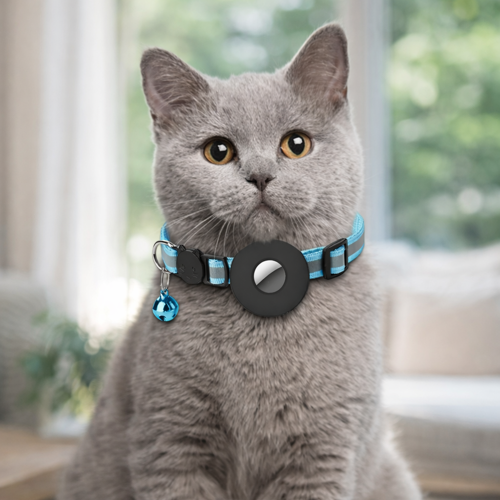 Reflective Waterproof Air Tag Holder Collar for Dogs & Cats