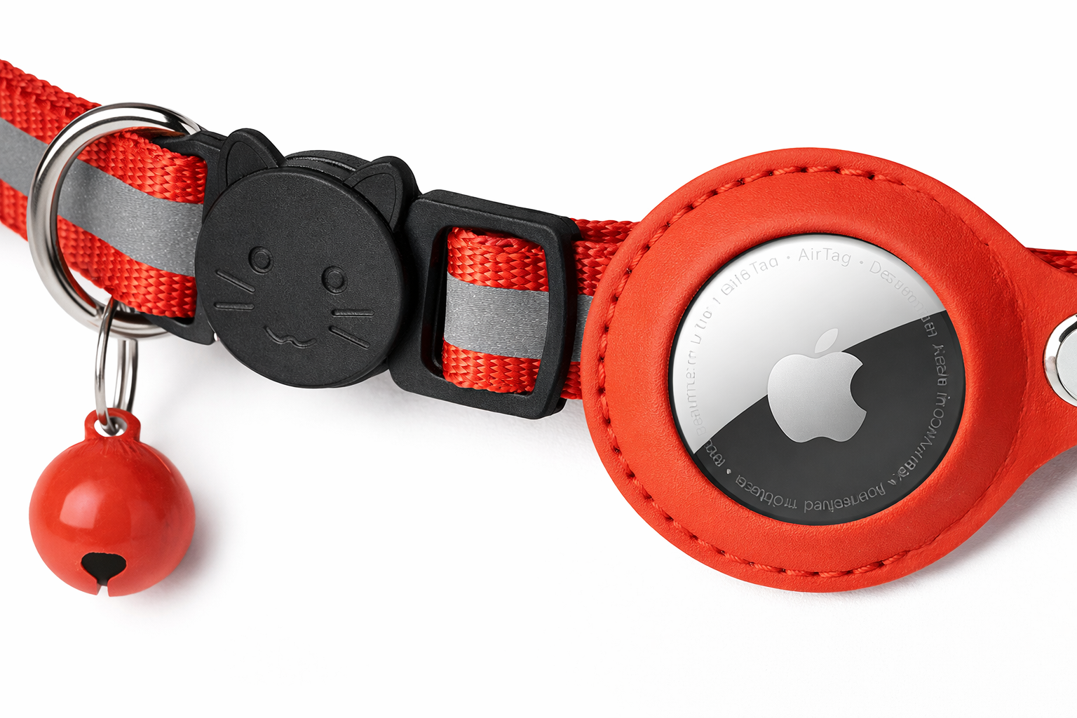 Reflective Waterproof Air Tag Holder Collar for Dogs & Cats