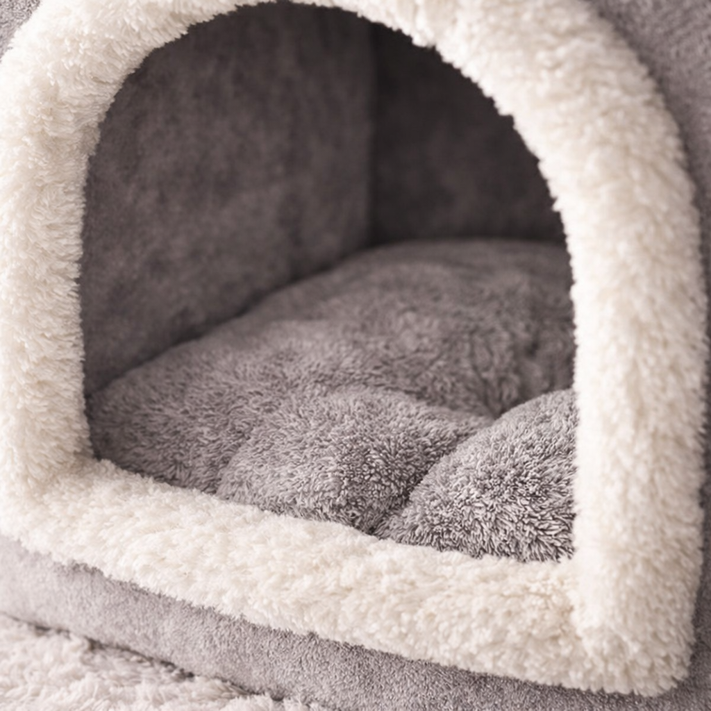 Washable Dog House Bed – Removable Cover, Warm Indoor Pet Bed for Small Dogs & Cats