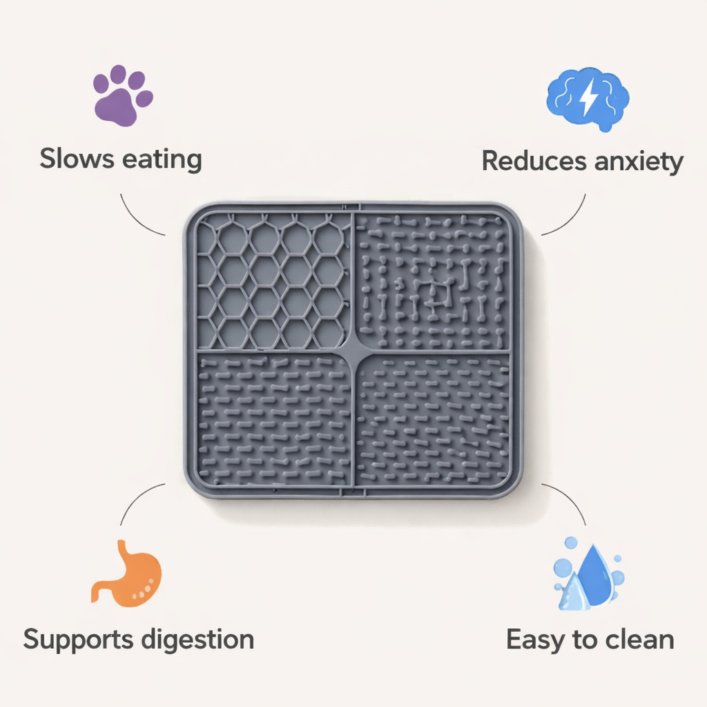 Silicone Slow Feeder Pet Placemat – Anti-Choking Lick Mat